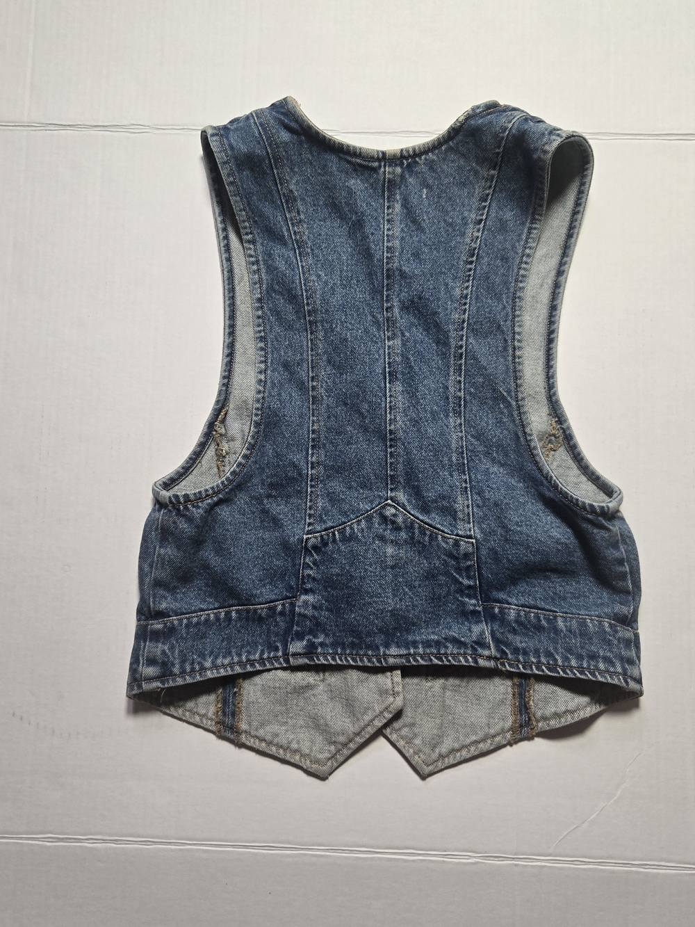 We The Free Blue Denim Button-Front Vest - Picture 2 of 6
